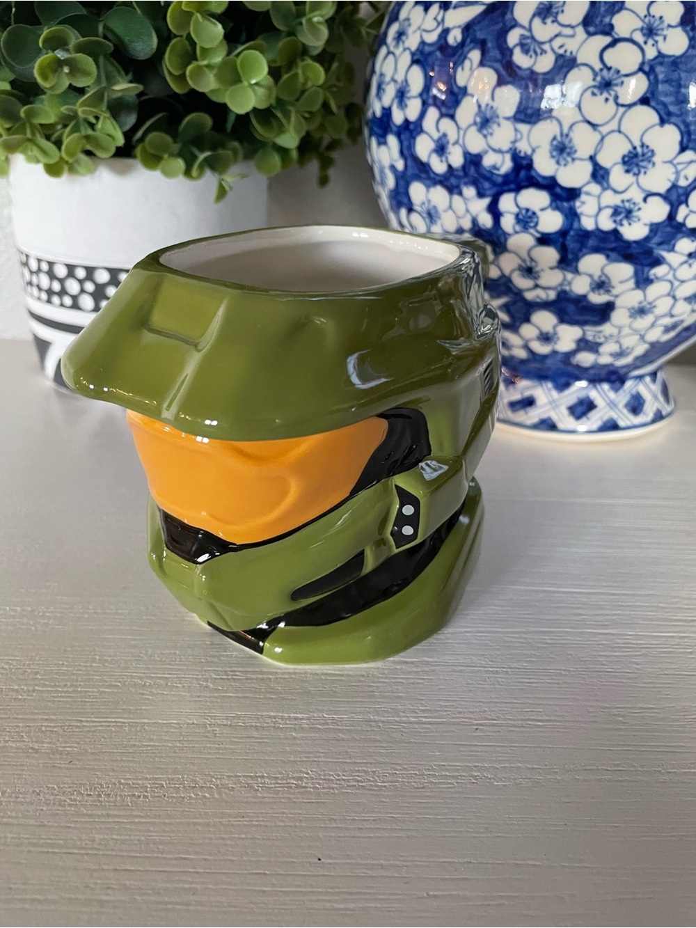 Halo MASTER CHIEF 3D Mug Green Cup Ceramic Zak! MICROSOFT XBOX 14 oz